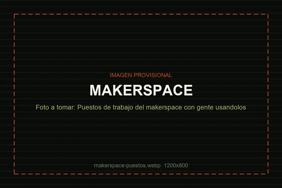 Puestos de trabajo del makerspace de Andune