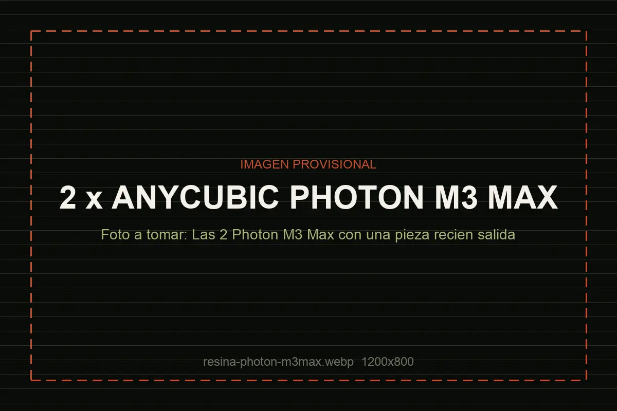 Impresoras de resina Anycubic Photon M3 Max del taller de Andune
